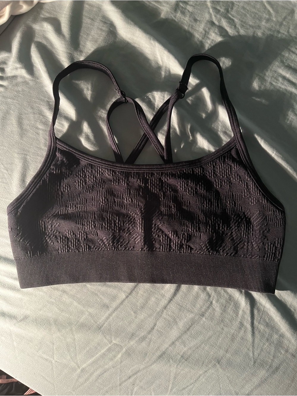 Aerie Dark Gray Textured Bralette